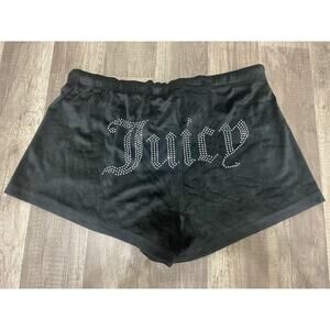 Juicy Couture Black Velvet Sleep Shorts – Size M (Sleepwear Luxe)